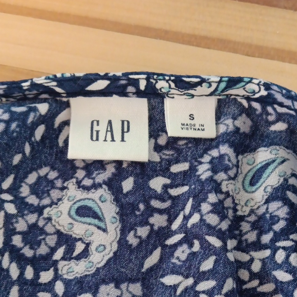 GAP Blue Paisley Midi Dress